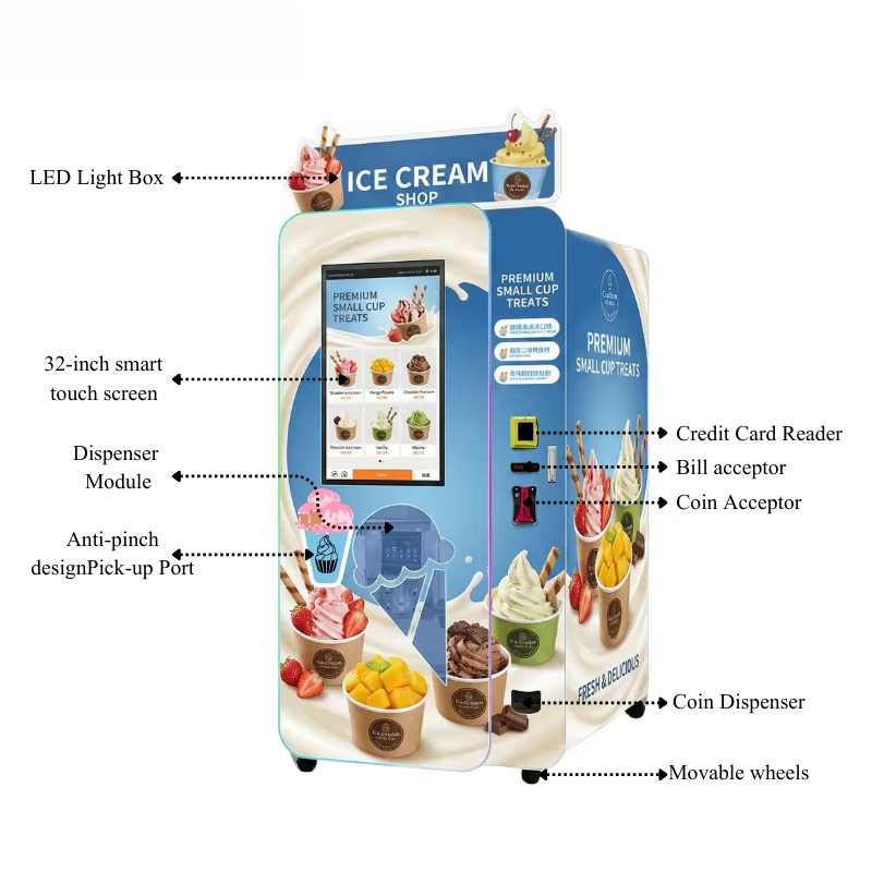 Customized Soft Ice Cream Vend - Popcorn Vending Machine 评论和价格